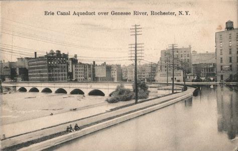 Erie Canal Aqueduct Over Genesee River Rochester Ny Postcard