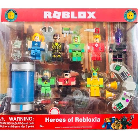 Big Set Roblox Toy Heroes Of Robloxia With Light Accessory Includes 8