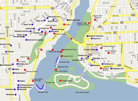 34 Niagara Falls Hotel Map Maps Database Source