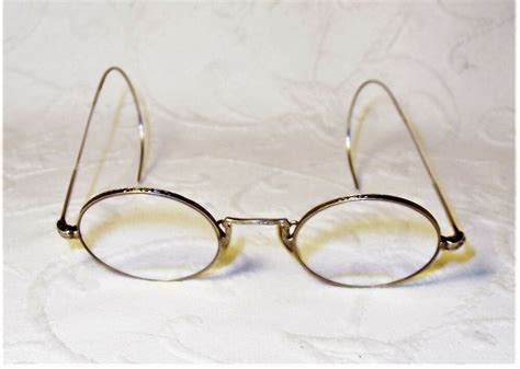 Antique 1900s American Optical 1 10 12k G F Round Wire Frame Bifocal Eyeglasses