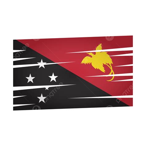 Vector De Bandera De Papua Nueva Guinea Con Fondo Transparente Png Papua Nugini Papua Nugini