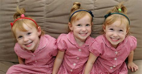 These Identical Triplets Have Been Colour Coded To Help Teachers Tell Them Apart Wales Online