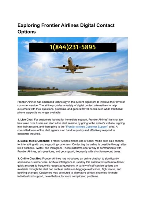 Ppt What Is Frontier Airlines Contact Phone Number Powerpoint