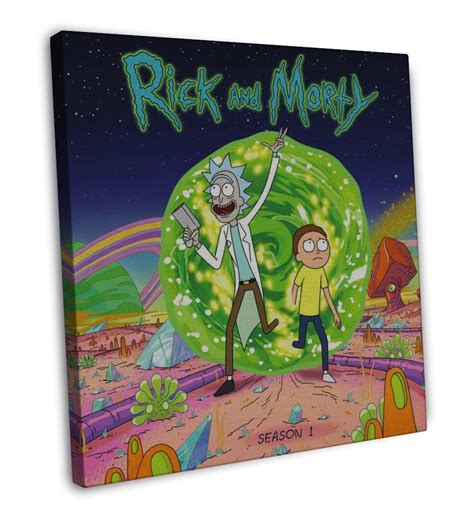 Rick And Morty Tv Animation Wall Decor 16x12 Framed Canvas Print