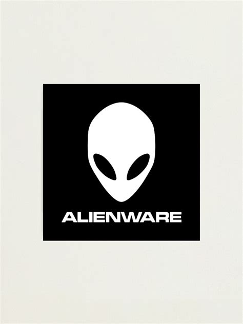 Alienware Dell Gaming Logo White Photographic Print For Sale By