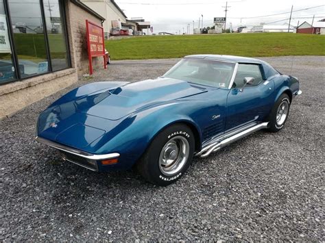 1971 Blue Corvette For Sale Stingray Corvette With Manual Transmission