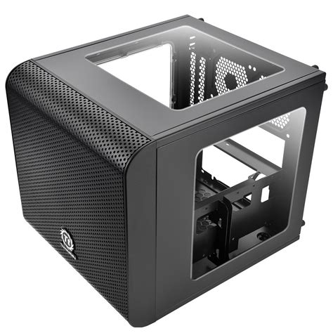Thermaltake Core V Mini Itx Cube Case Front Cm Fan X Usb Side Window Falcon Computers