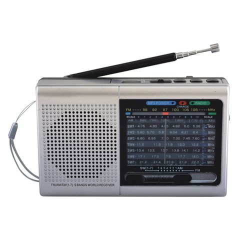 Supersonic 97098426m 9 Band Radio With Bluetooth Silver