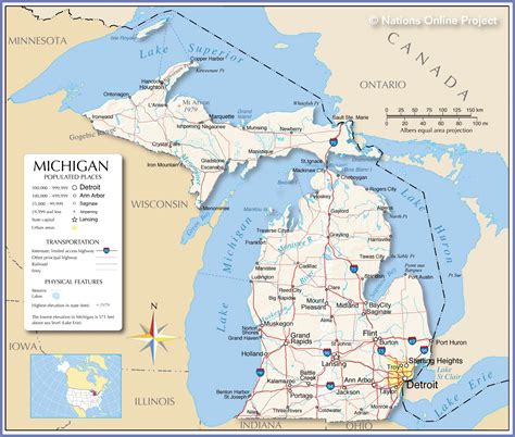 Check spelling or type a new query. Reference Maps of Michigan, USA - Nations Online Project
