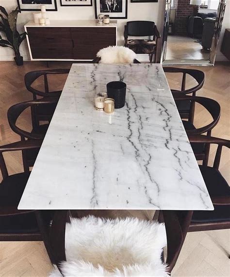 11 White Marble Dining Tables We Love Modern Dining Room Tables
