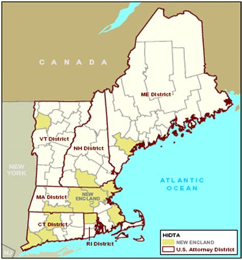 Map Of New England Region Coastal Map World