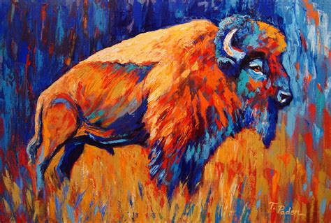 Daily Painters Of California American Buffalo Abstract Art Bison At