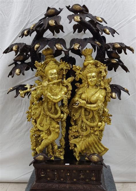 Buy Brass Radha Krishna Statue Under A Kadam Tree Radhe Krishna Online