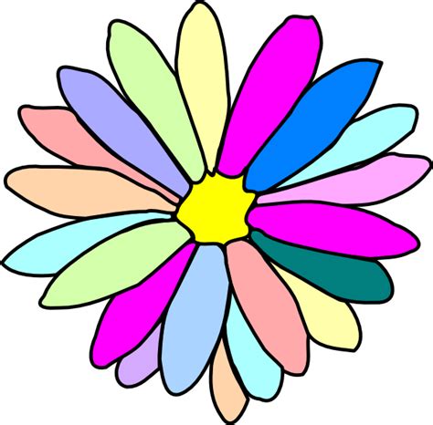 Colorful Flower Clip Art At Vector Clip Art Online Royalty