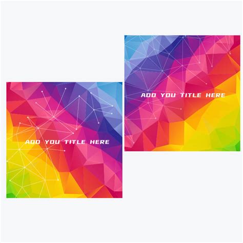 Rainbow Colorful Geometric Background Vector Banners Posters Cards