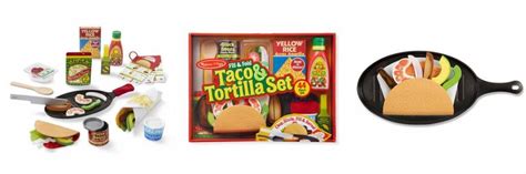 Melissa And Doug Pretend Food Fill And Fold Taco And Tortilla Set Pow