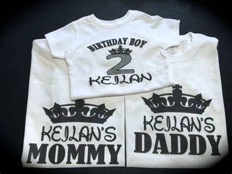 King Queen Mommy Daddy Shirts Birthday Boy Prince Shirts Etsy