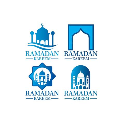 Premium Vector A Set Of Ramadan Logos