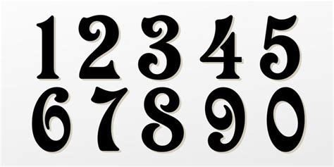 Number Fonts Numbers Font Fancy Number Fonts