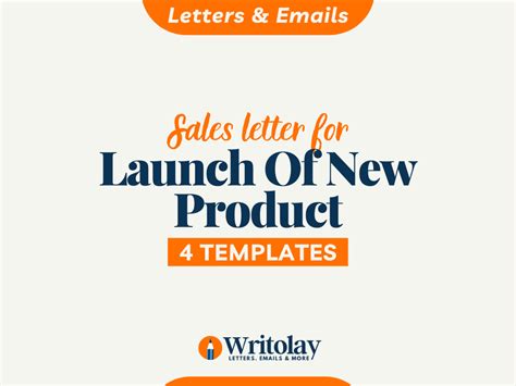 Sale For Launch Of New Product Letter 4 Templates Writolay