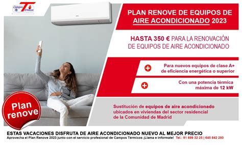 Plan renove de aire acondicionado en Madrid Campos Térmicos