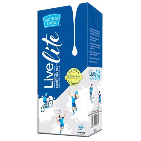 Buy Mother Dairy Live Lite Uht Sterilised Low Fat Double Toned Milk