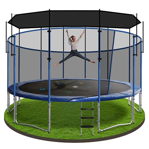 Trampoline tent for all standard size trampolines with a diameter of 12ft, 14ft or 15ft. 15ft Trampoline Shade Sail