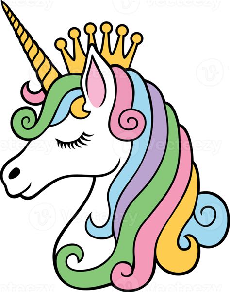 Unicorn Princess With Crown Illustration 11617901 Png