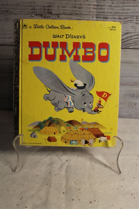 Walt Disneys Dumbo Little Golden Book Vintage Kids Etsy