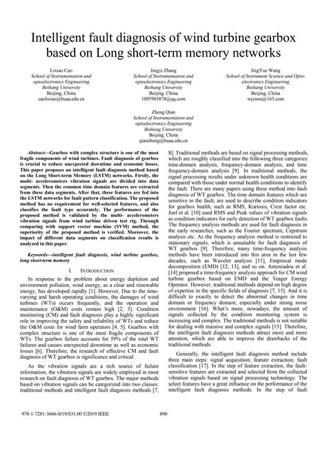 Solution Intelligent Fault Diagnosis Of Wind Turbine Gearbox Studypool