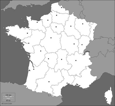 Légende de la carte de france. Carte muette, fond de carte : France, littoraux ...