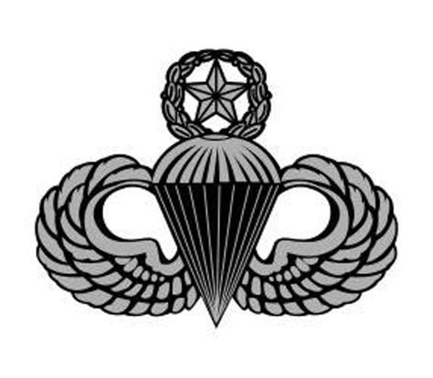 Us Army Master Parachutist Badge Vector Files Dxf Eps Svg Ai