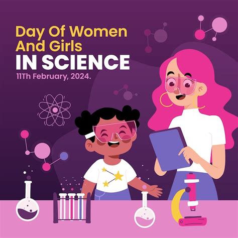 Premium Vector Flat International Day Of Women And Girls In Science