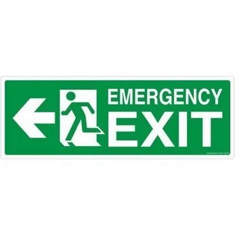 Aluminium Rectangular Emergency Exit Sign Board Board Thickness 5 10
