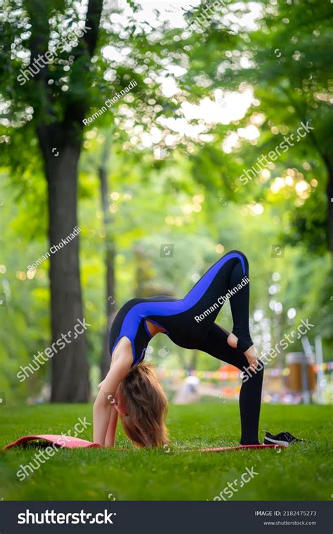 Little Girl Trains Yoga Does Backbend Stock Photo 2182475273 Shutterstock