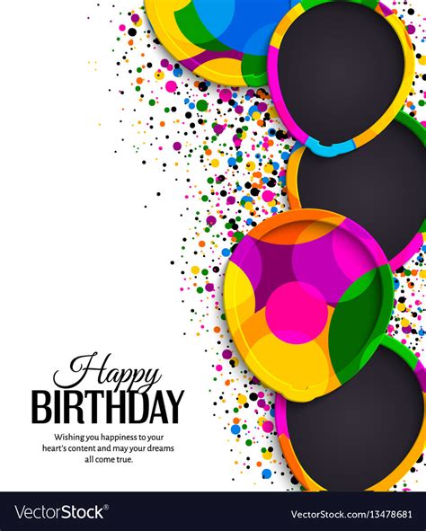 Happy Birthday Greeting Card Royalty Free Vector Image