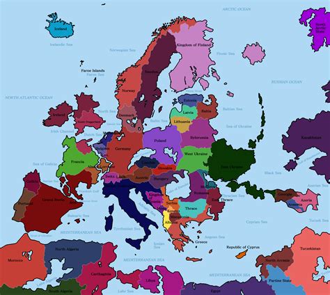 Minimalist Alternate Map Of Europe Imaginarymaps Gamb