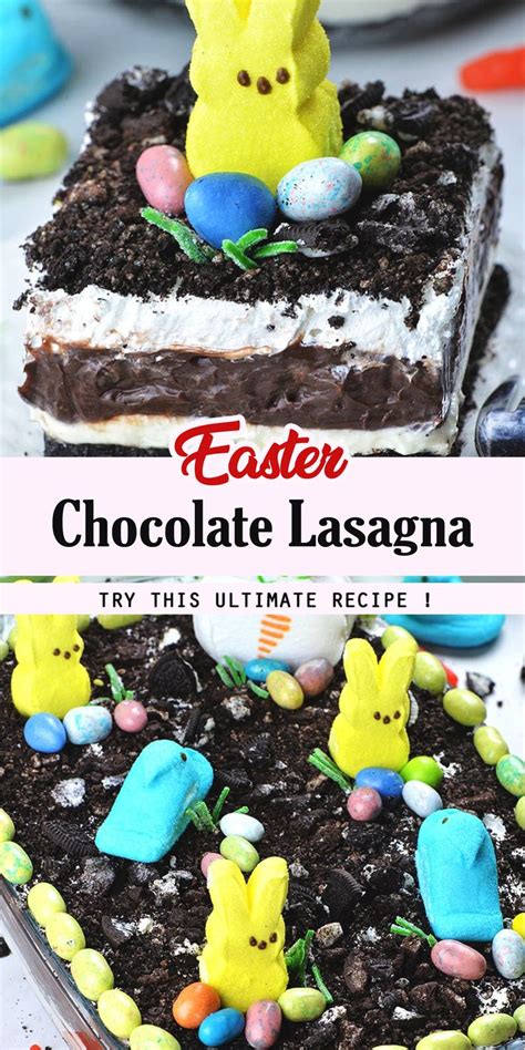 Whisk for several minutes until pudding begings to thicken. Easter Chocolate Lasagna in 2020 (With images) | Baked ...