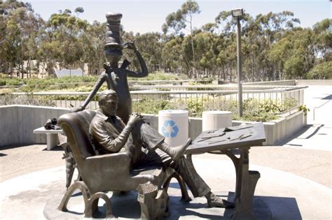 Dr Seuss And Cat In The Hat Sculpture At Geisel Library Ucsd In La Jolla