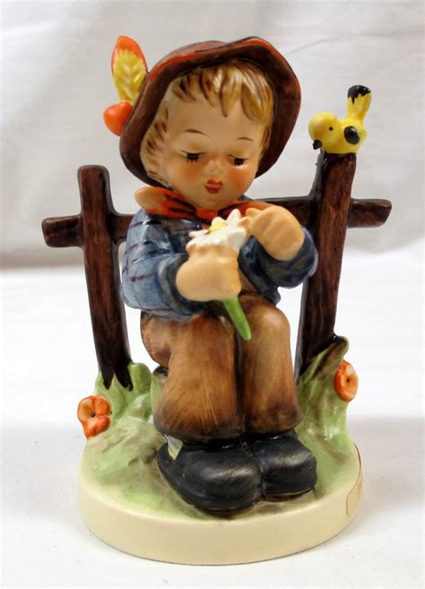 Hummel figurines are timeless classics that bring cheer to collectors around the world. Vintage 1955 Hummel Goebel Figurine # 174 " She Loves Me ...