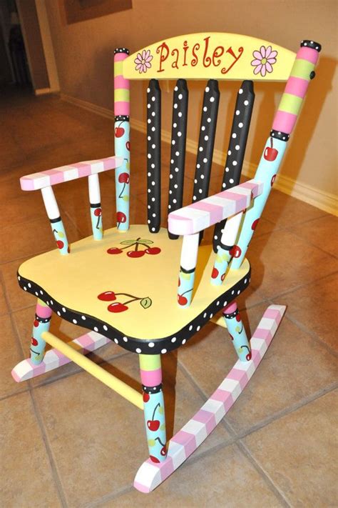 Some of these are even. Hand Painted Personalized Child's Rocking Chair by hughese ...