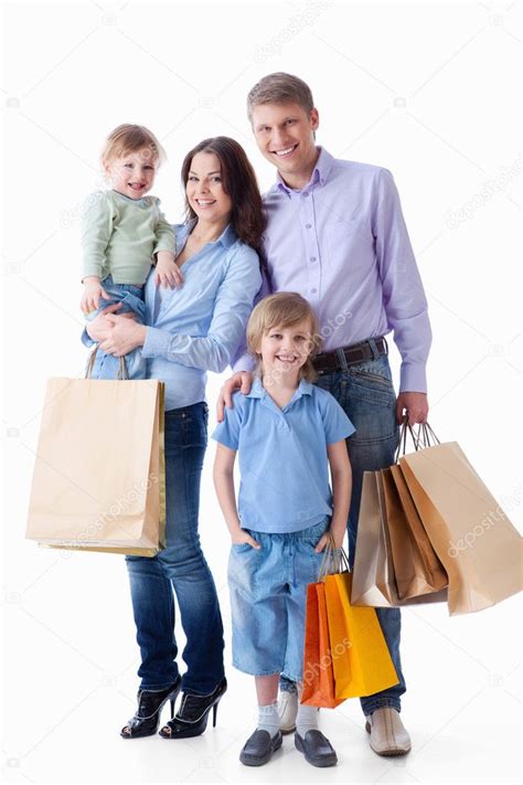 Family photo stock photos and images. Family with shopping — Stock Photo © Deklofenak #5643124