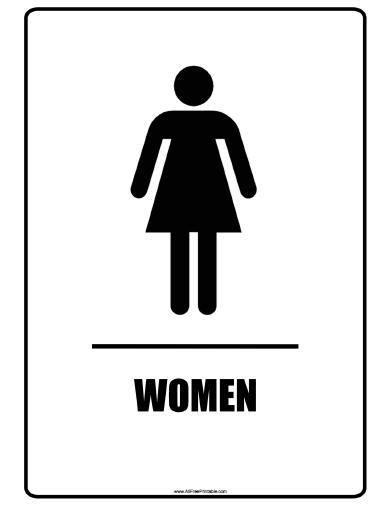 Women Bathroom Signs Free Printable