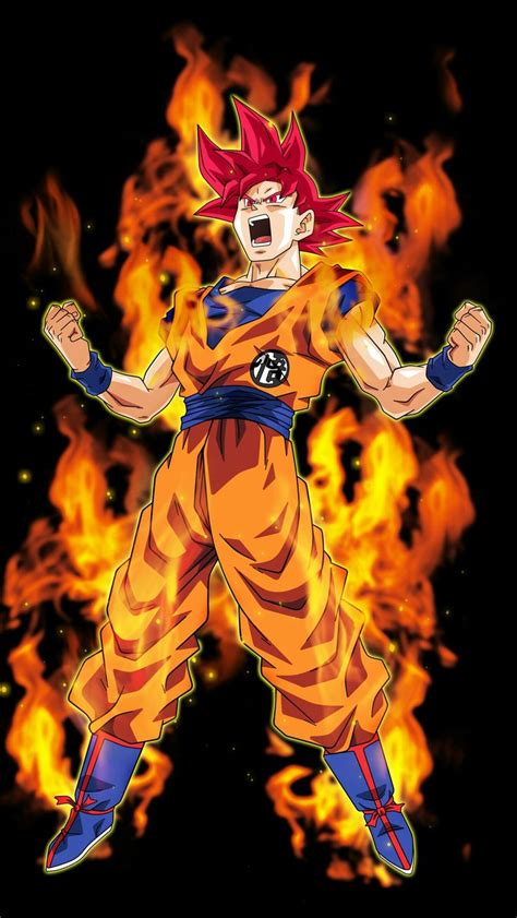 Goku Super SAIYAJIN Dios Rojo DRAGÓN BALL SUPER Super goku Goku super saiyan Goku fase