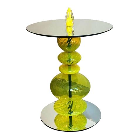 Abacus Glass Tea Table By The Drawing Room Atl In Finish Canary Yellow