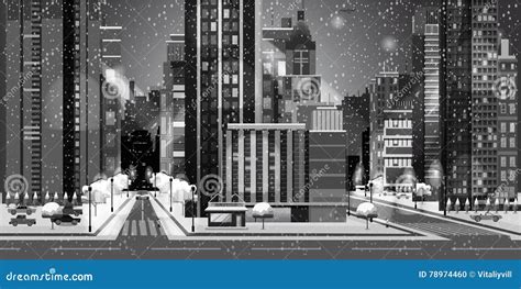 Black And White Landscape For Game Seamless Cartoon Vector Unending