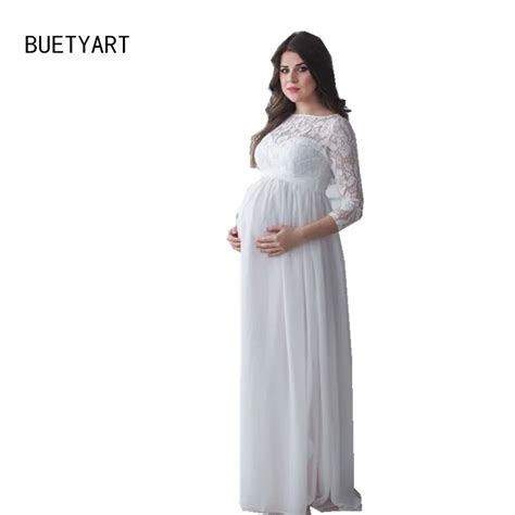 Buetyart Maternity Lace Dress Women Clothes Photography Props Elegant Pregnant Dress Maternity