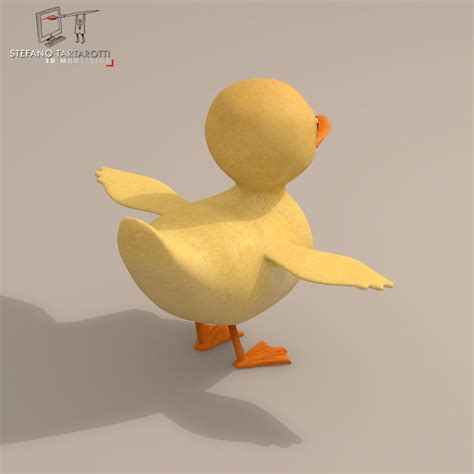 cartoon duck 3d model flatpyramid