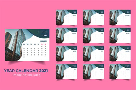 Desk Calendar 2021 Template Design On Behance