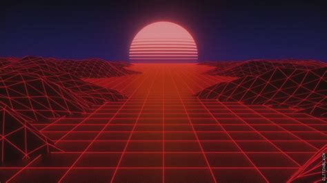 Red Retrowave Wallpapers Wallpaper Cave